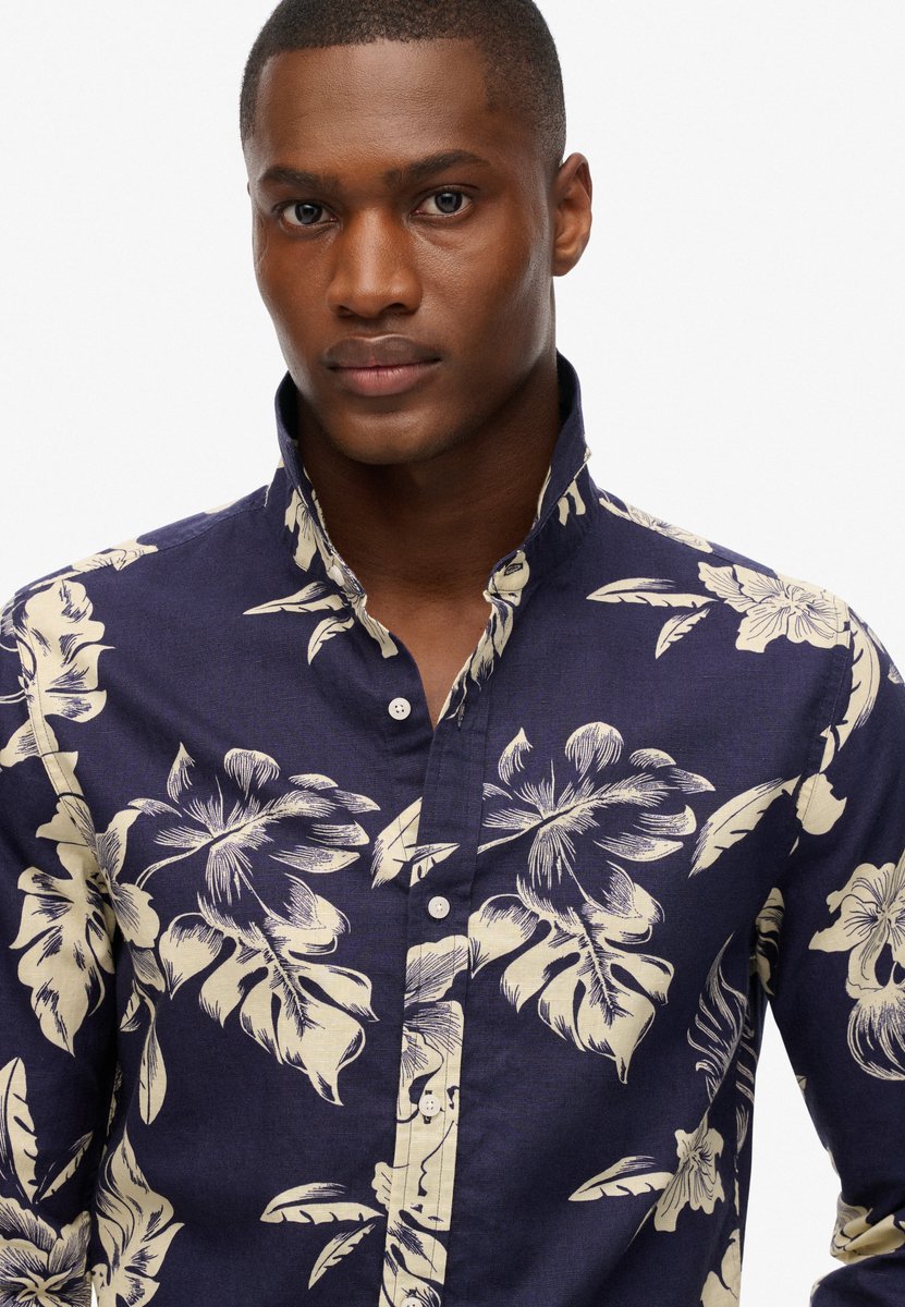 Superdry Beach overhemd met lange mouwen Heren Lange mouwen shirts Chrissy Indigo