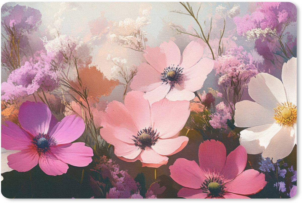 Muismat 27x18 cm - Mousepad Bloemen - Kleurrijk - Bloei - Muismatten