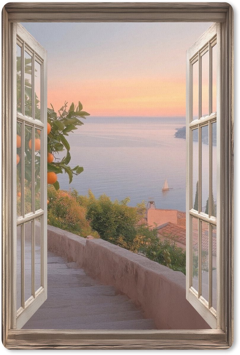 Muismat 18x27 cm - Mousepad Doorkijk - Uitzicht - Meer - Landschap - Muismatten