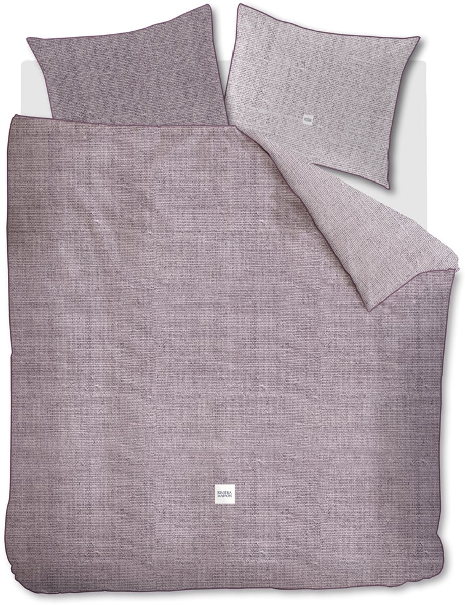 Rivièra Maison Coughton Court Dekbedovertrek - Lits-jumeaux - 240x200/220 cm - Mauve