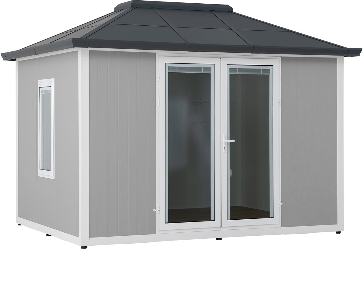 Tuinhuis-Studio-Fitness- of werk ruimte van aluminium/staal 302cm x 386cm