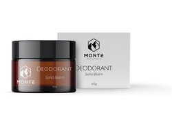 MONTE - Deodorant 100% natuurlijk - 45g - Vaste balsem - Zuivert, deodoriseert en voedt - Aangename zomerse geur (mix van mango/perzik/citrus) - Voor alle huidtypes - Natural - Man en Vrouw