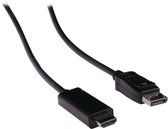 Transmedia DisplayPort 1.1 naar HDMI 1.3 kabel (Full HD 1080p) / zwart - 1 meter