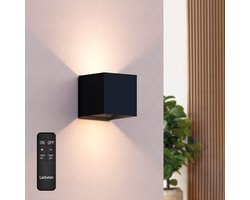 Ledvion - 2x Oplaadbare USB Wandlamp Zwart - Bewegingssensor - 2700K - 150 Lumen - IP44 - Aluminium - 1300mAh