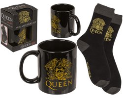 Cadeauset QUEEN - mok en sokken - cadeauset - muziekband - giftset - fan - muziekliefhebber