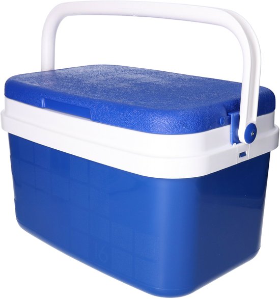 Koelbox donkerblauw 16 liter 42 x 29 x 26 cm incl. 2 koelelementen van Merkloos — afbeelding 2
