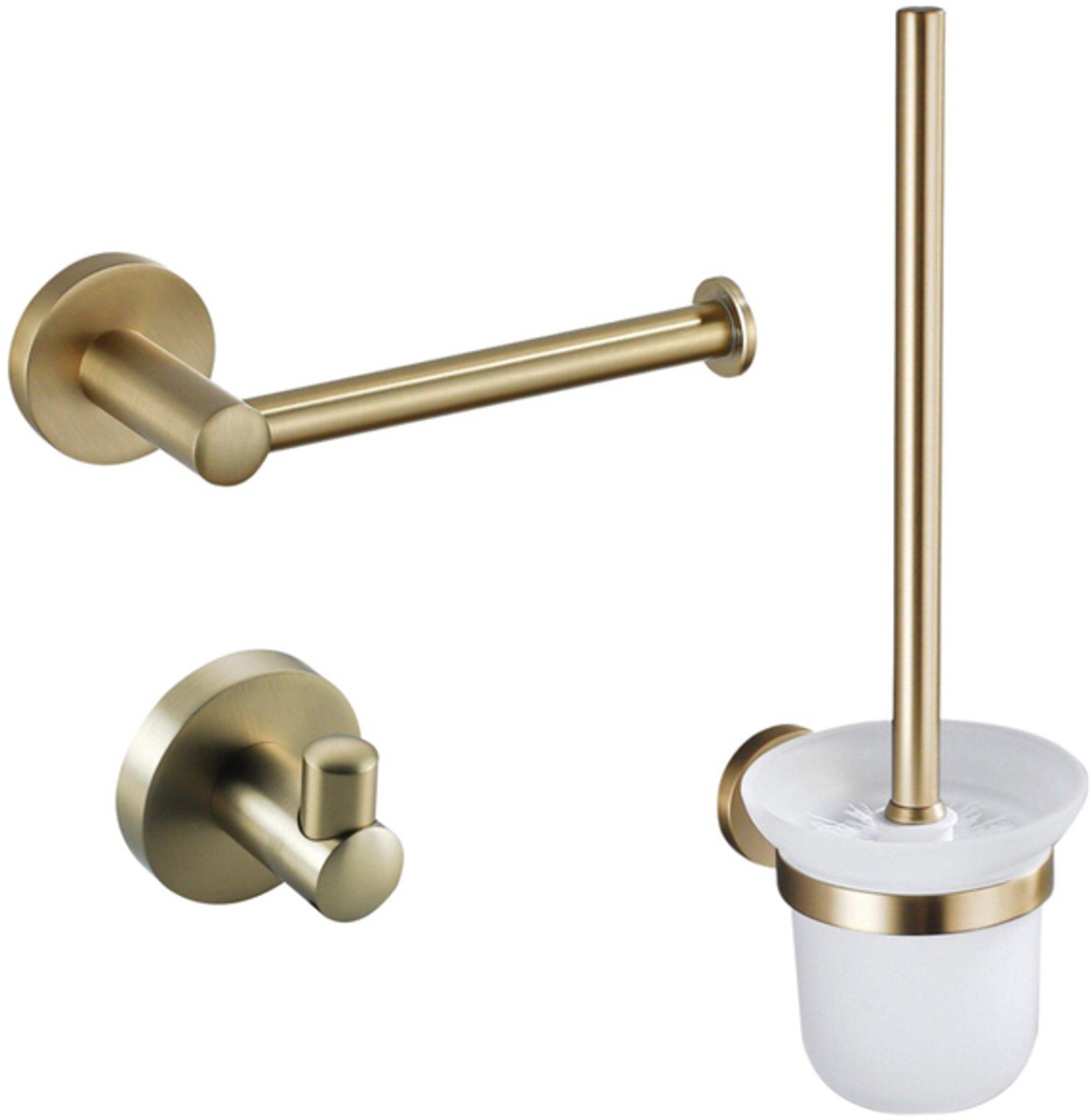 FugaFlow Eccelente Acces Toiletset 3-delig geborsteld Messing PVD