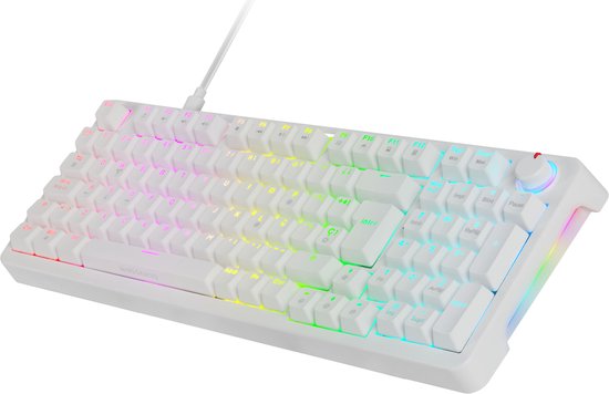Gaming Keyboard Mars Gaming MKPROWBES Wit Qwerty Spaans