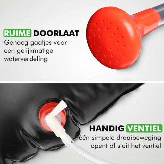 Travelhawk Campingdouche - 20 Liter - Buitendouche - Buitendouche Camping - Opvouwbaar - Voor op Reis & Camping - Zwart van Travelhawk — afbeelding 4