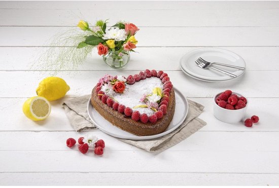 Zenker 7410 Taartvorm, hartvormige taartvorm, hartvormige vorm, bakvorm, scharniervorm, hartvormige bakvorm, hartvormige taartvorm, Staal, 27 x 25 cm