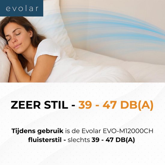 Evolar Monoblock Airco - Zonder buitenunit - met Luchtonvochtiger - 4-in-1 - 10000 BTU - WiFi - Zelf Installeren - EVO-M1000CH