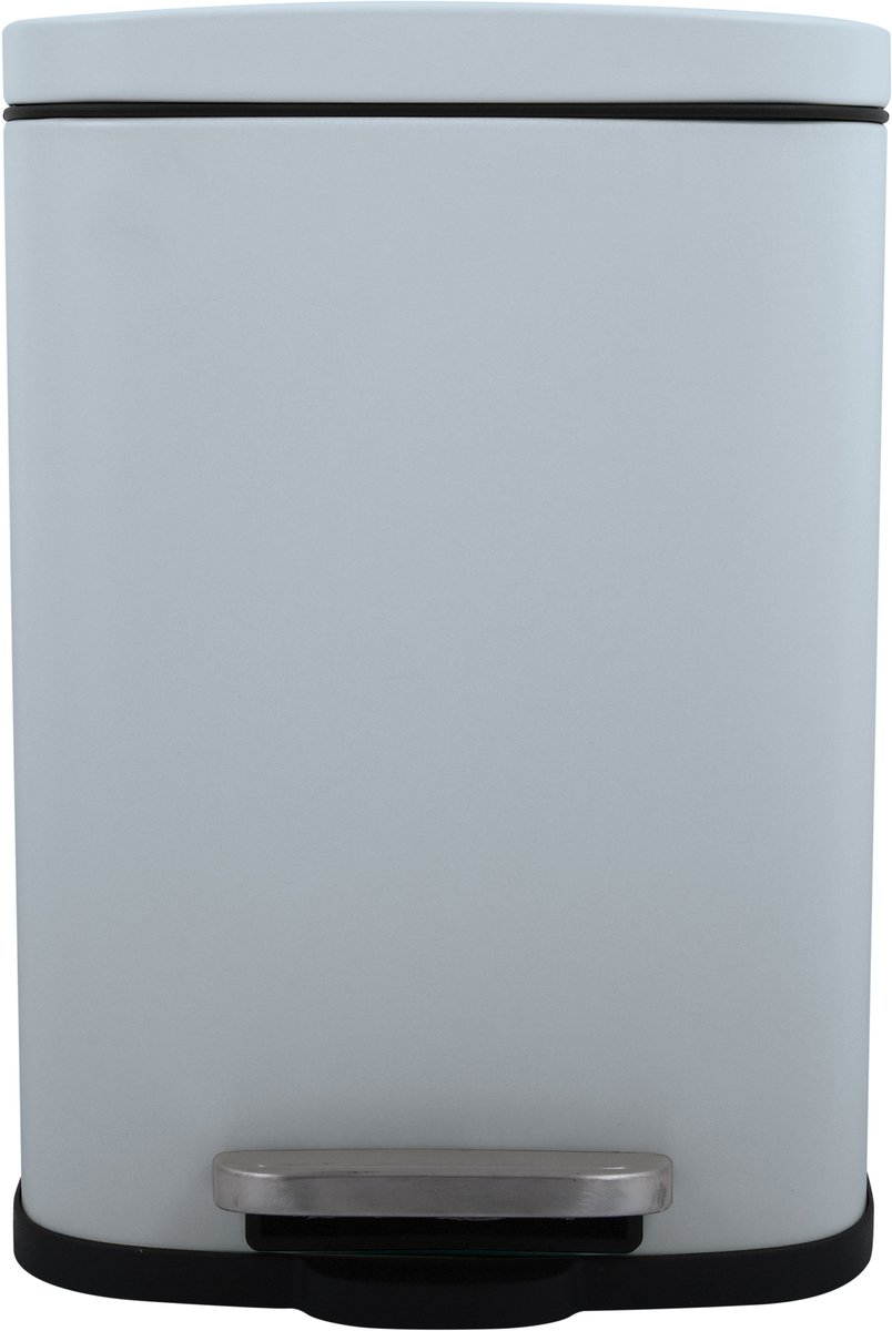 Goedkoopste Spirella Pedaalemmer Venice - ijsblauw - 5 liter - metaal - L21 x H30 cm - soft-close - toilet/badkamer