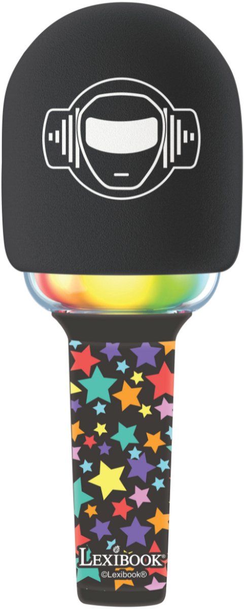 Lexibook Bluetooth/draadloze karaoke microfoon met geluid- en lichteffecten