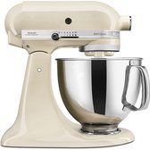 Bol.com KitchenAid keukenmachine - Artisan - Keukenrobot met 7 accessoires - 300 W - 48 L - Almond Cream aanbieding