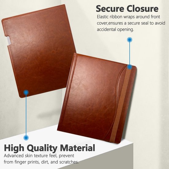 Remarkable Paper Pro hoes - Geschikt voor Remarkable Paper Pro 11.8" (2024) - Premium Leren Drievoudige Standaardhoes - Automatische slaap-/waakfunctie - Hoogwaardige waterdichte PU leer case - (Niet voor Remarkable 2)- Bruin — afbeelding 5