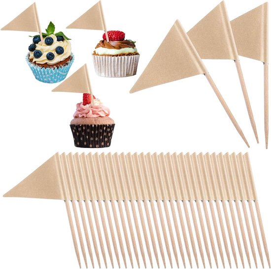 Ymapinc 100 stuks rode vlaggen cupcake topper sticks, golf mini