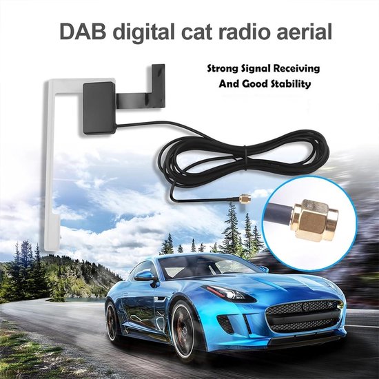 Eightwood DAB Antenne Autoradio Versterker SMB Haakse Adapter Patch Eightwood DAB Antenne Autoradio Versterker SMB Haakse Adapter Patch
