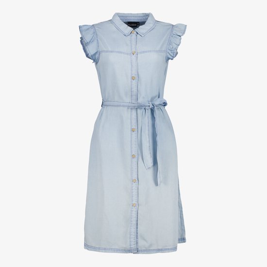 TwoDay dames jurk met vlindermouwen lichtblauw - Maat XL