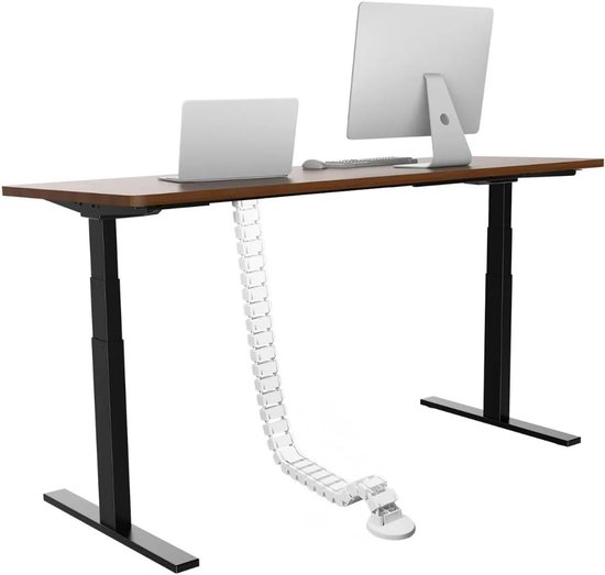 Kabelgoot voor onder het Bureau 130 cm Wit