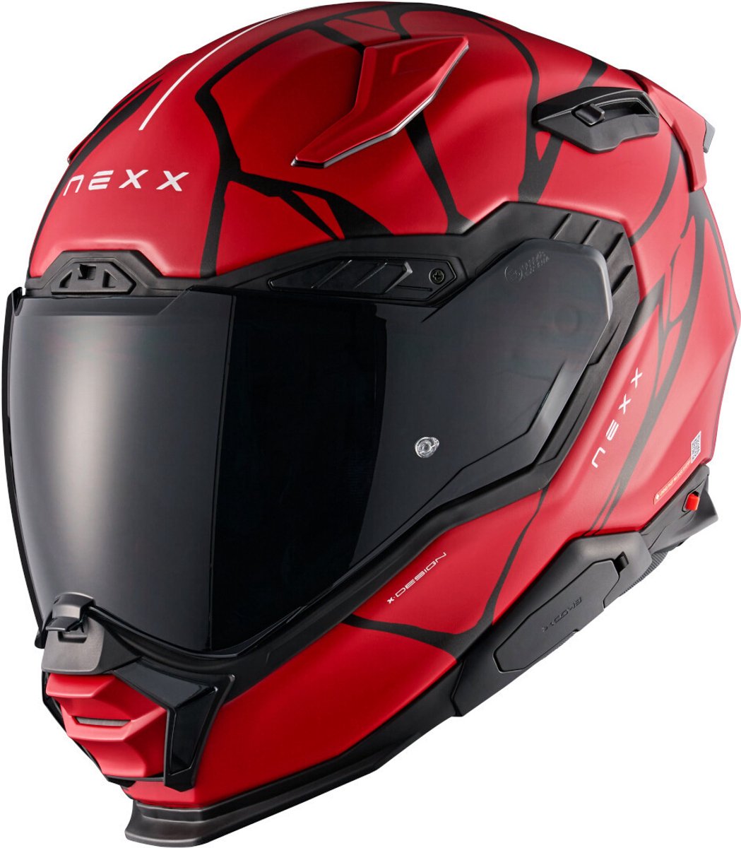 Nexx X.WST 3 B-Side Zwart Mat Rood Integraalhelm - Maat L - Helm