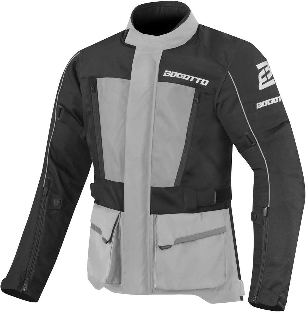 Bogotto Tampar Tour Waterdichte Zwart Grijs Textiele Motorjas - Jas