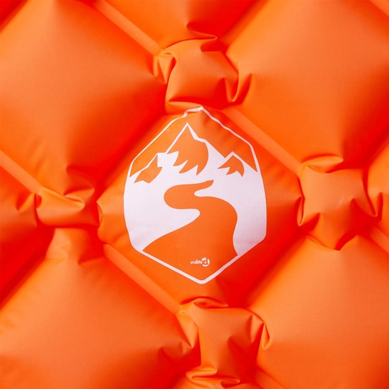 vidaXL - Kampeermatras - opblaasbaar - 190x58x6 - cm - 1-persoons - oranje van Vidaxl — afbeelding 4