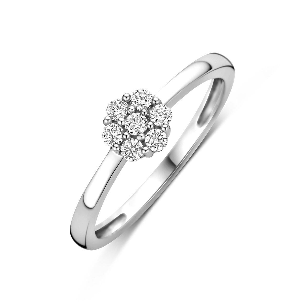 Zilveren Gerhodineerde Ring Zirkonia 1341252