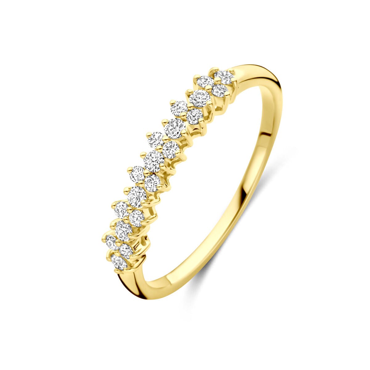 14K Geelgouden Ring Diamant 0.24Ct H Si 4034053
