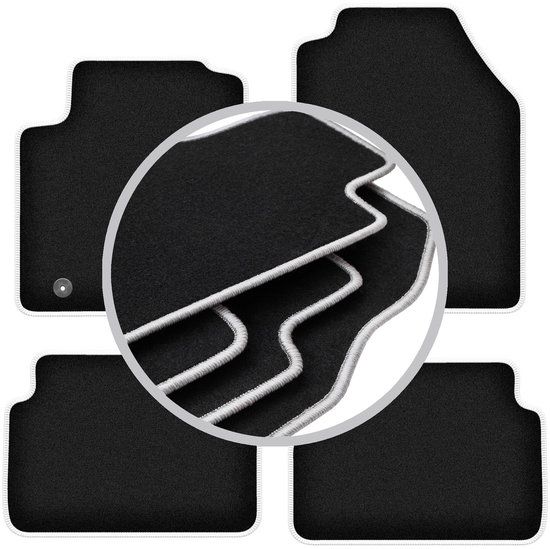 Ford Fiesta V 5 JH JD 2002-2004 tapis de sol moquette velours noir