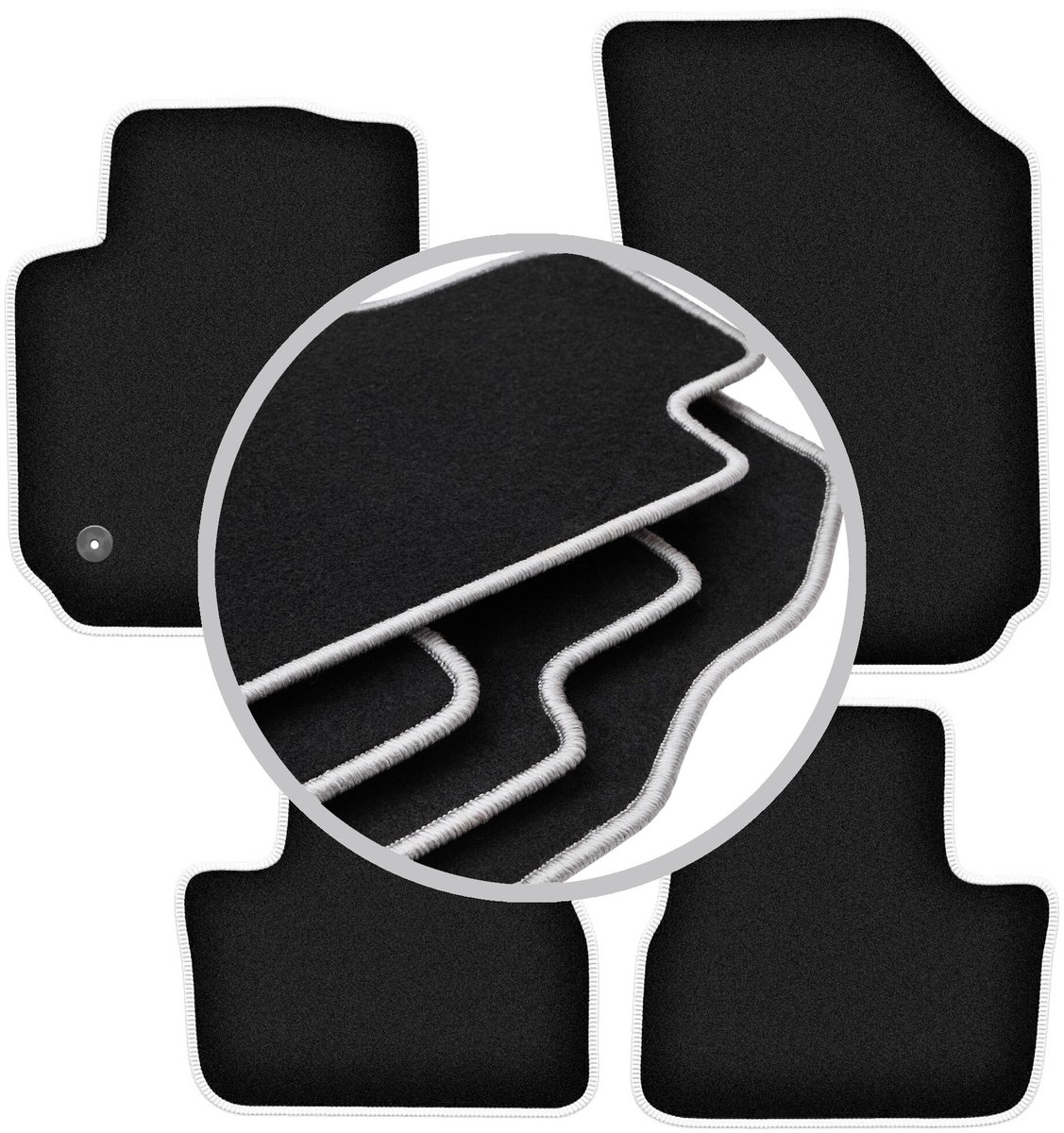 CARLUX-SILVER automatten voor: Citroen C4 Cactus crossover (2014-2018)
