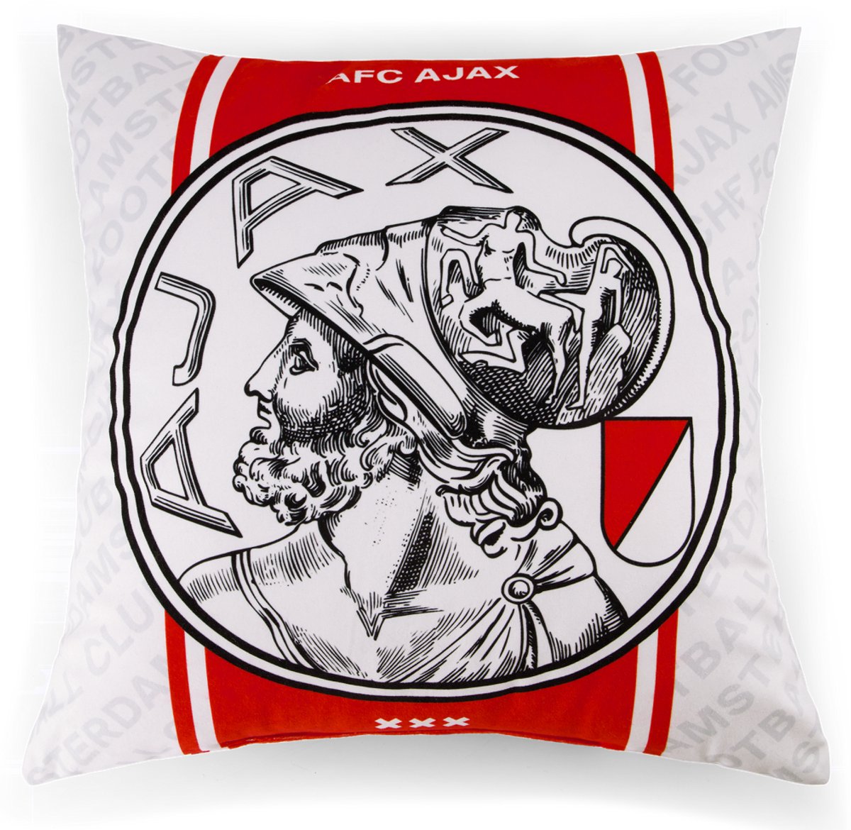 Ajax-kussen wit rood wit