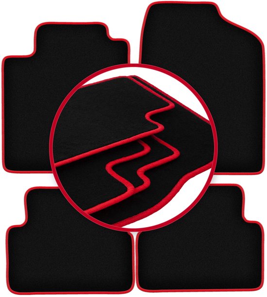 AERZETIX Schalthebelmanschette - Echtleder Schwarz Mit Roten Nähten | Für Toyota Celica 1999-2006 | Manuelles Getriebe