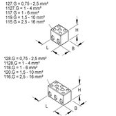 Bornier Niedax 538067 NIE 116.G par 25