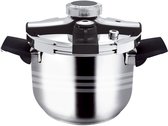 Bol.com Bavary ® Snelkookpan - 8 Liter - Ø 26 cm - RVS - Inductie - Automatische sluiting - Pressure Cooker aanbieding