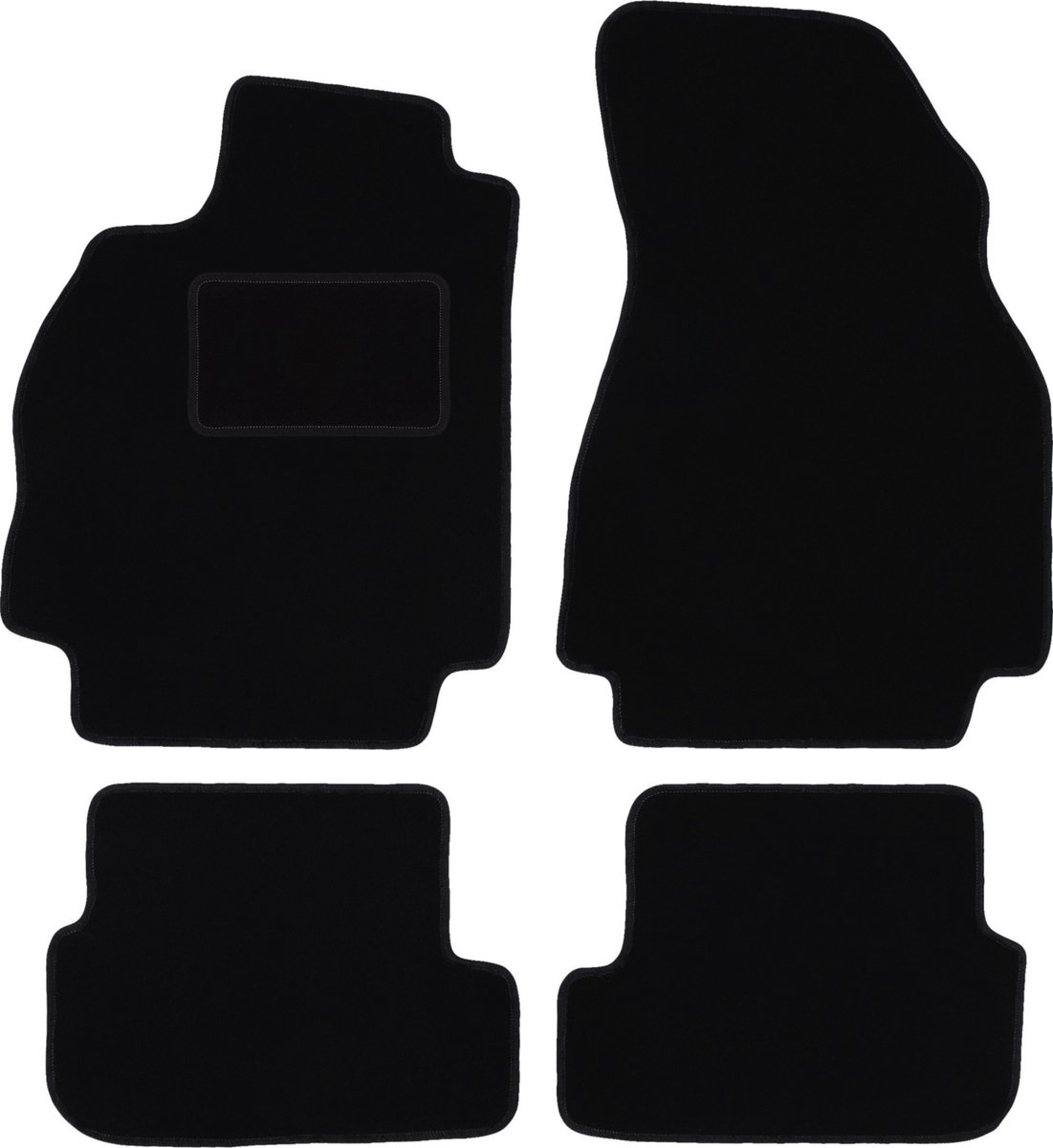 Zwarte veloursmatten voor: Renault Megane II hatchback (2002-2008)