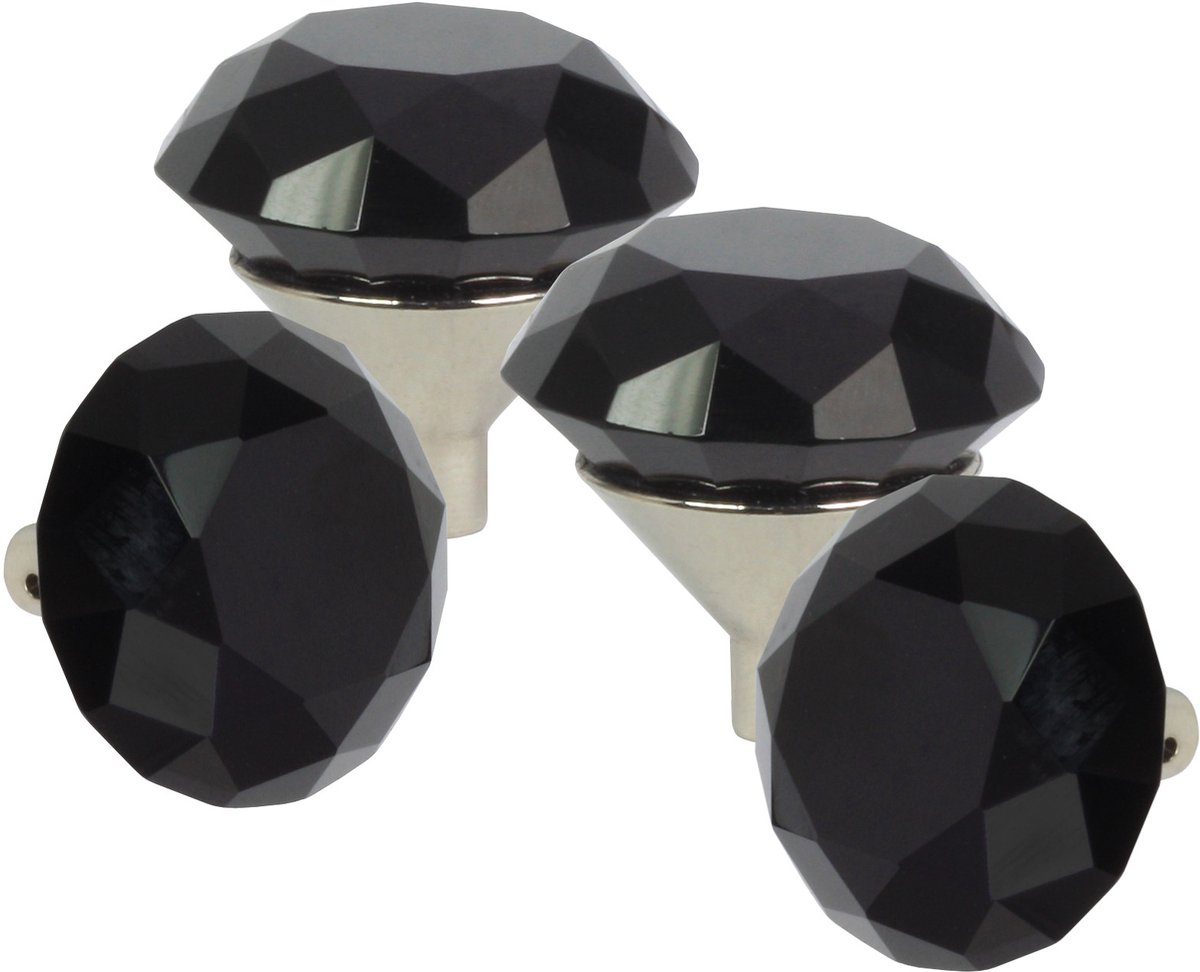 Domino® Meubelknop CRYSTAL G30mm M6 – ZWART - 4 stuk - Hoge Kwaliteit Kastknop Deurknop - Deurknoppen voor kasten - Deurknopjes Meubelknoppen - Keukenkast Grepen - Ladeknop - Ladegreep - Kastgrepen