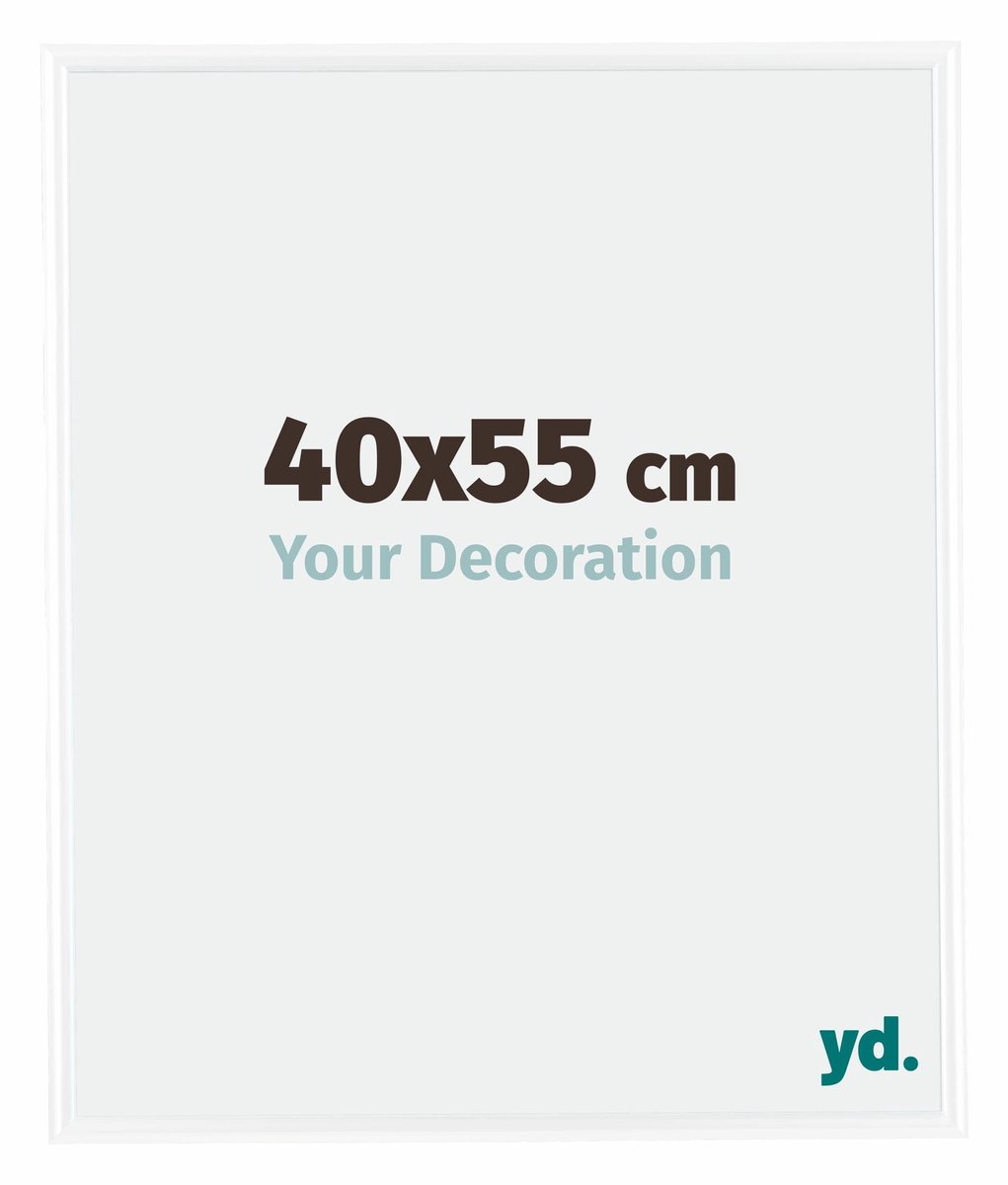 yd. Your Decoration - Fotolijst 40x55 cm - Kunststof - Wit Hoogglans - Bordeaux