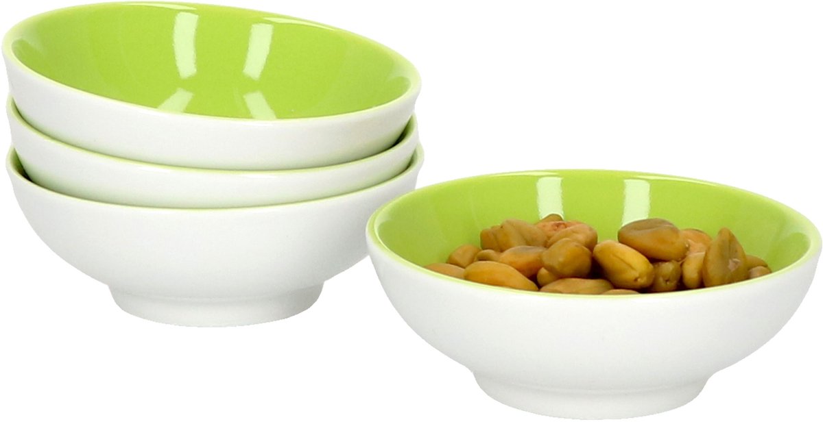 Set van 4 kommen 8cm plat groen Doppio - Ritzenhoff 64186
