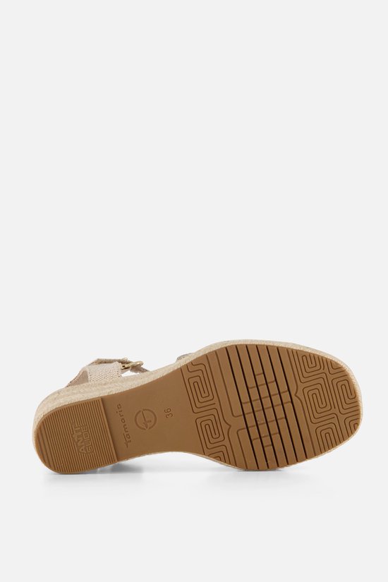 Tamaris Espadrilles goud Textiel - Maat 38