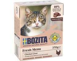 Bozita Cat - Tetra Recard hapjes in saus voor kittens 6x370g - met kippenlever