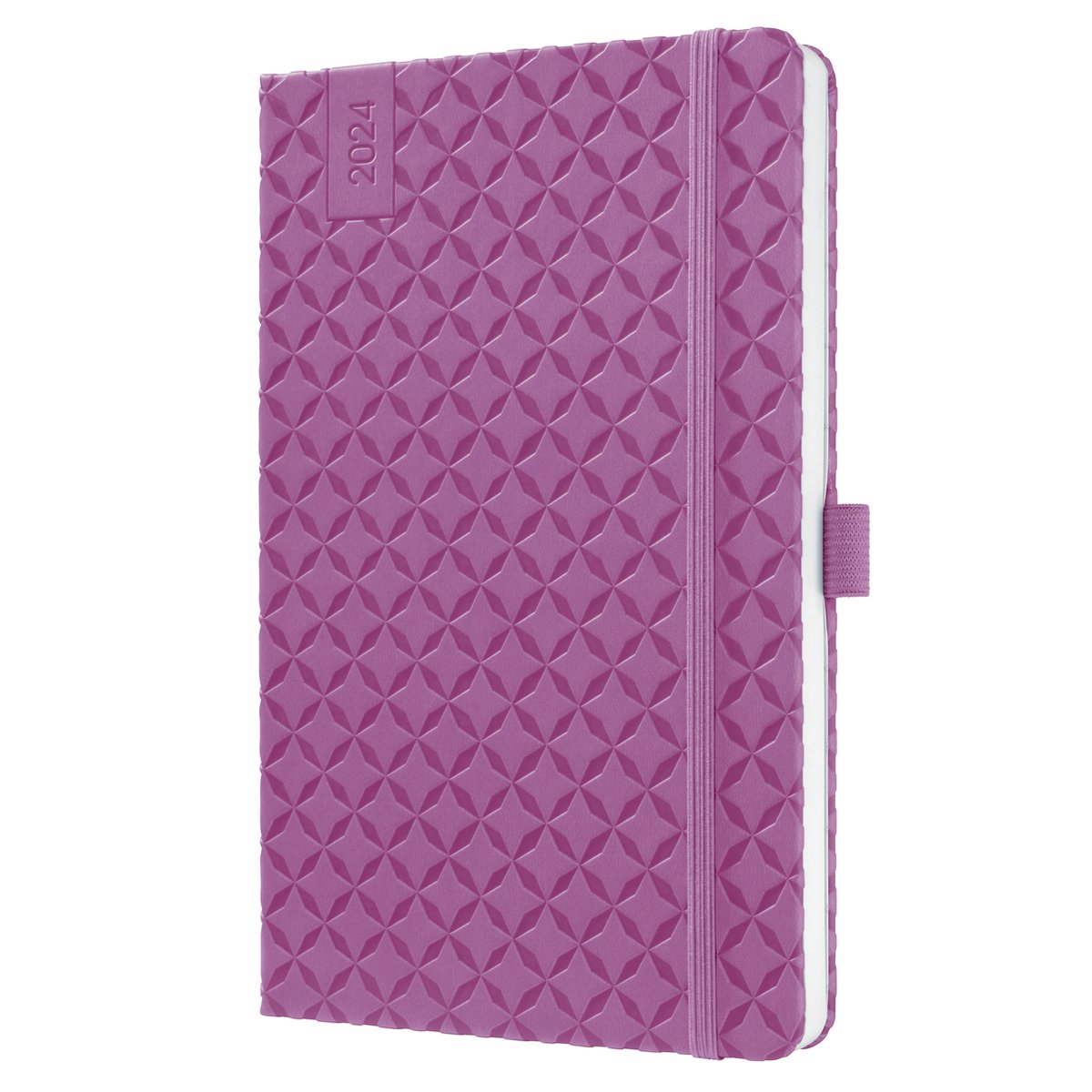 Sigel agenda 2024 - Jolie Flair - A5 - hardcover - 7 dagen / 2 pagina's - pink purple - SI-J4115