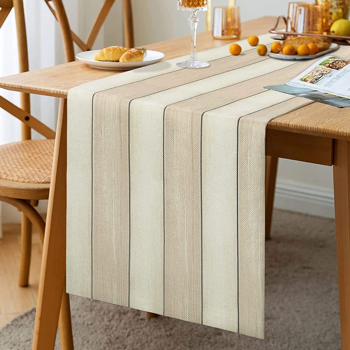 Tafelloper, decoratieve mousseline, 300 x 90 cm, boho-mousseline, decoratieve stof, halftransparante kaasdoek tafelloper stof, voor bruiloft, prieel, decoratie, bruids douche (geel