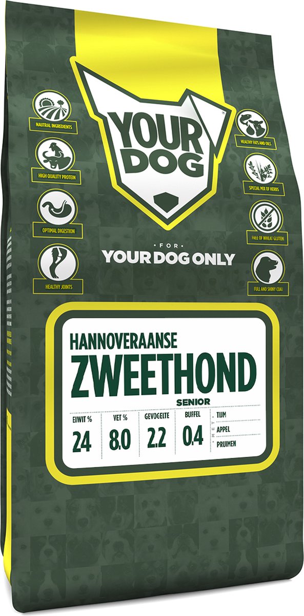 Yourdog Yourdog Hannoveraanse zweethond Rasspecifiek Senior Hondenvoer 6kg | Hondenbrokken