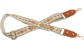 Tassenband boho geruit bruin - Geweven bagstrap met ruit dessin - 4 cm breed - bruin/groen/beige - SIT0301 STUDIO Ivana