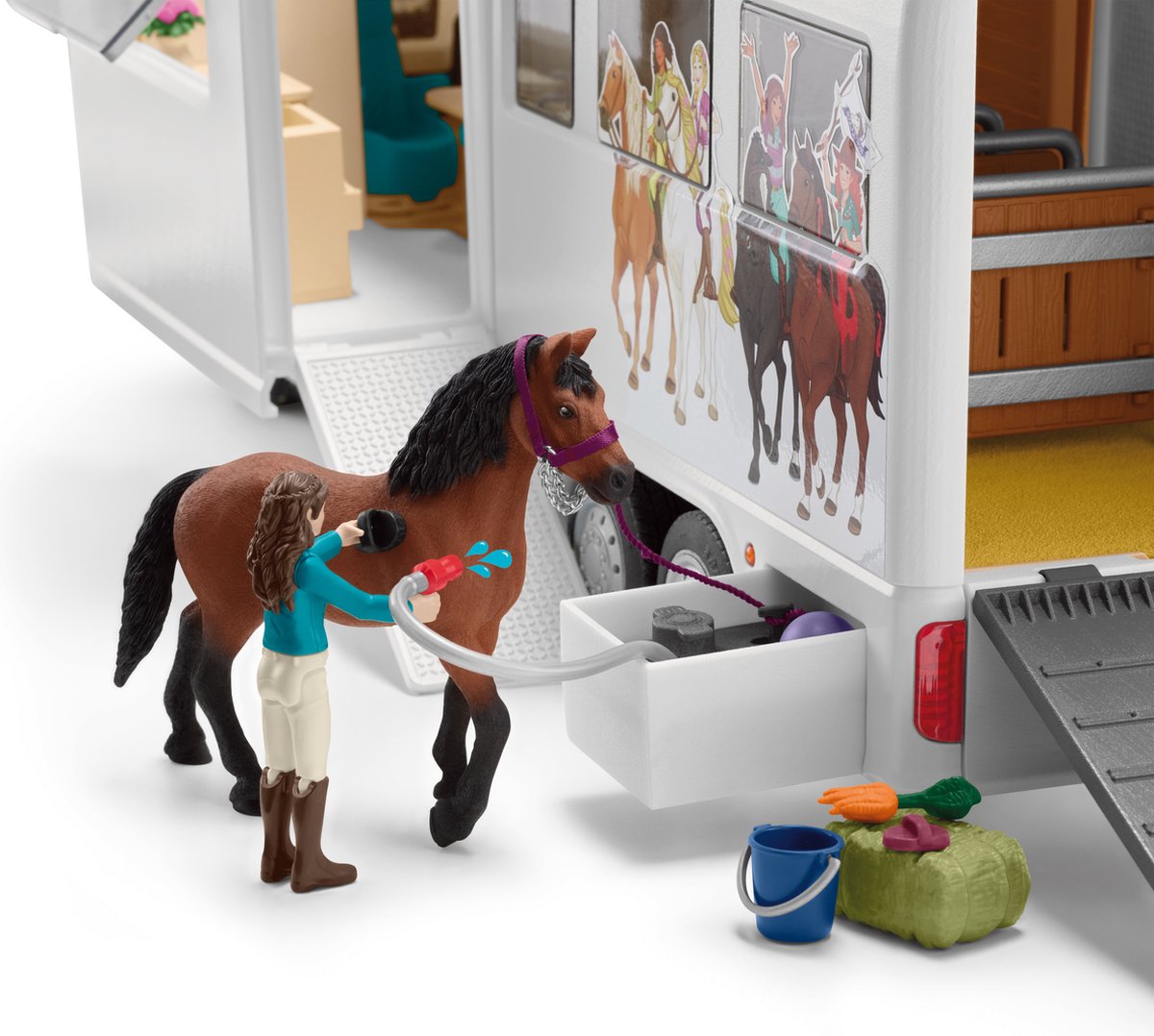 schleich HORSE CLUB - Paardenvrachtwagen - Paarden Speelgoed - 227 onderdelen - 42619 — afbeelding 16