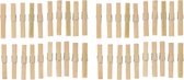 Bamboe wasknijpers - 60x - hout - 9 cm