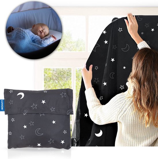 LUVION® Portable Blackout Star Curtain - Verduisteringsgordijn met zuignappen - Geschikt voor alle ramen tot maximaal 130x200cm