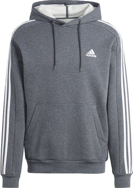 adidas Sportswear Essentials Fleece 3-Stripes Hoodie - Heren - Grijs- S