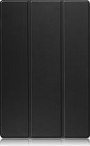 Hoesje Geschikt voor Samsung Galaxy Tab S9 Hoes Case Tablet Hoesje Tri-fold Met Uitsparing Geschikt voor S Pen - Hoes Geschikt voor Samsung Tab S9 Hoesje Hard Cover Bookcase Hoes - Zwart