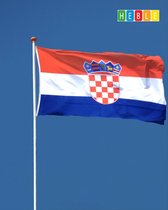 *** Grote Kroatië Vlag 90x150cm - Vlag Kroatische - van Heble® ***